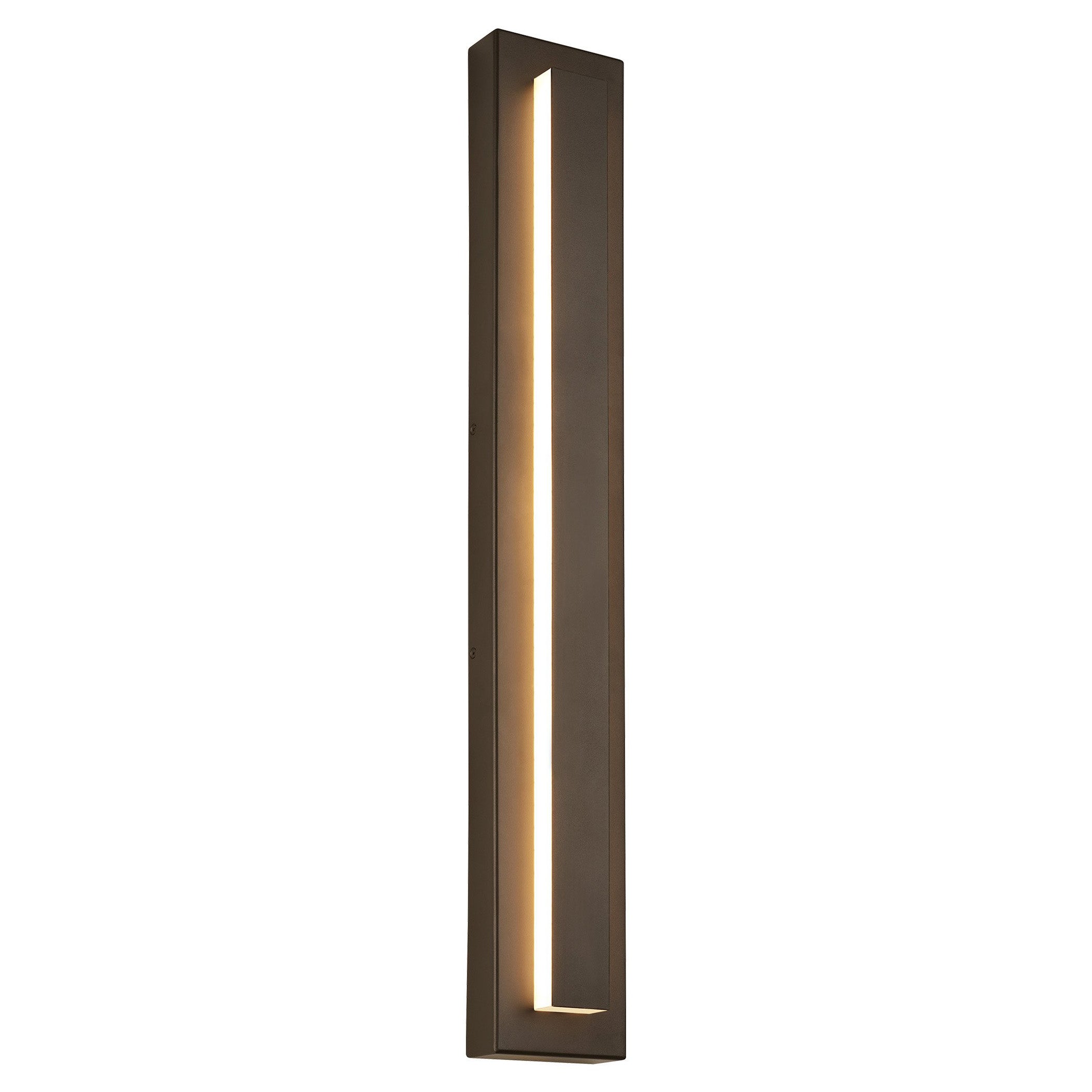 Edge Black 36-inch wall-light version with a long rectangular surround, raised centre and illuminated lower edge