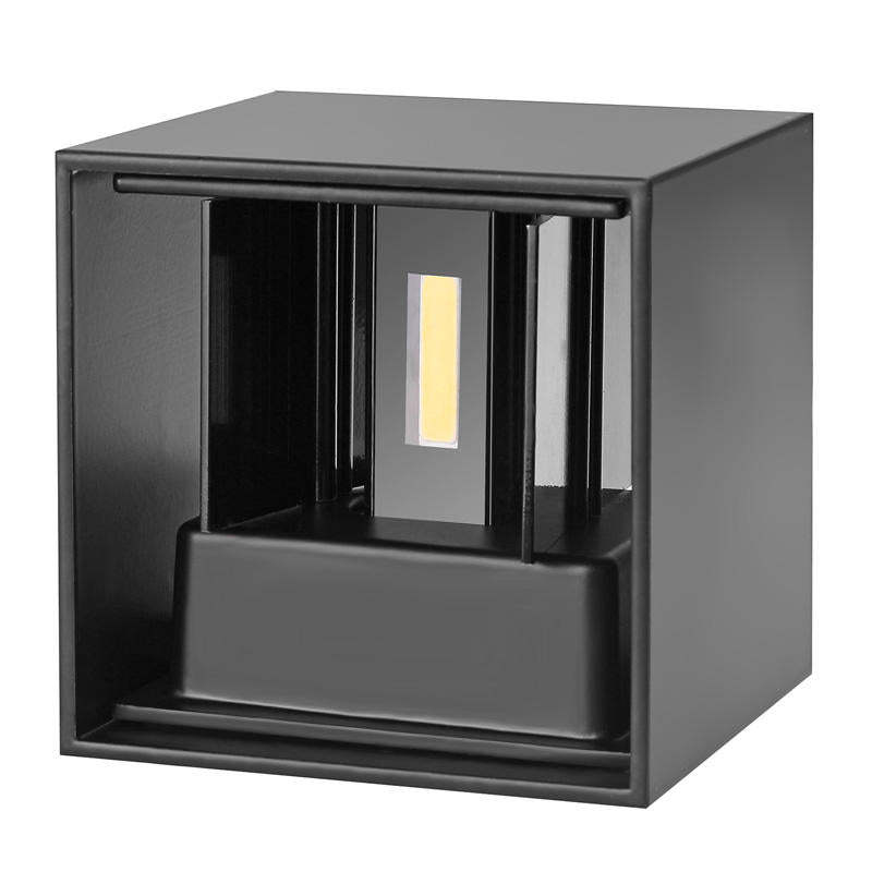 Orr Modern Adjustable Square Outdoor Wall Lamp LED, Black/White - Cueteks