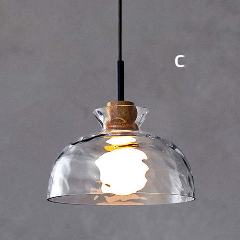 Style C rounded clear glass dome pendant