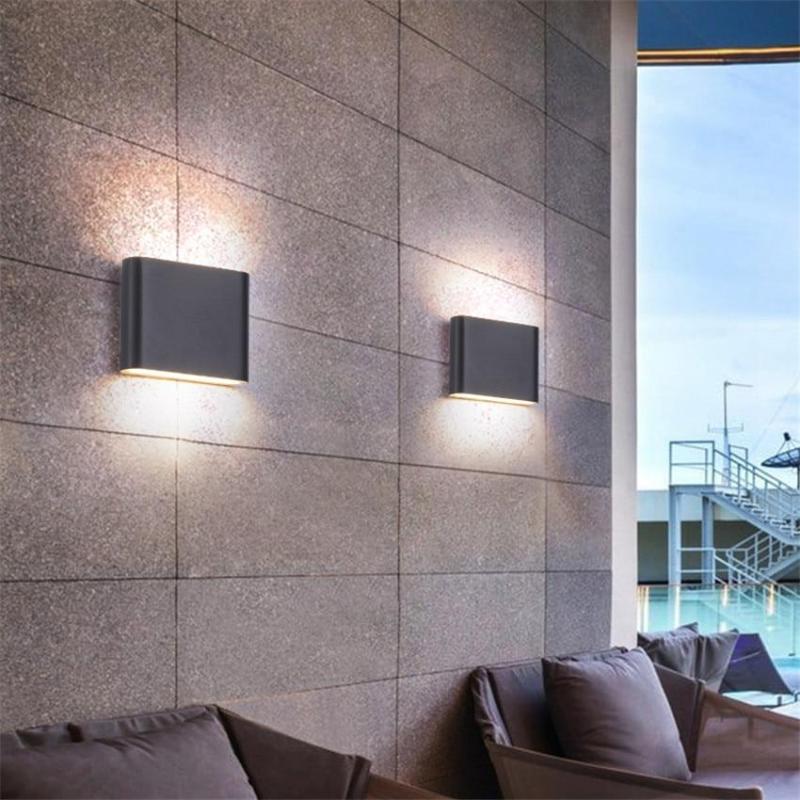 Orr Modern Rectagulart Metal Outdoor Wall Lamp, Black/White - Cueteks