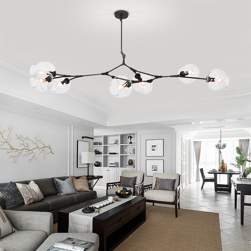 Valentina Nordic Modern Glass Pendant Light Clear Bubble - Cueteks