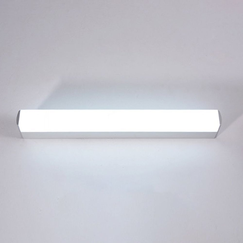 Front view of a lit White rectangular bar