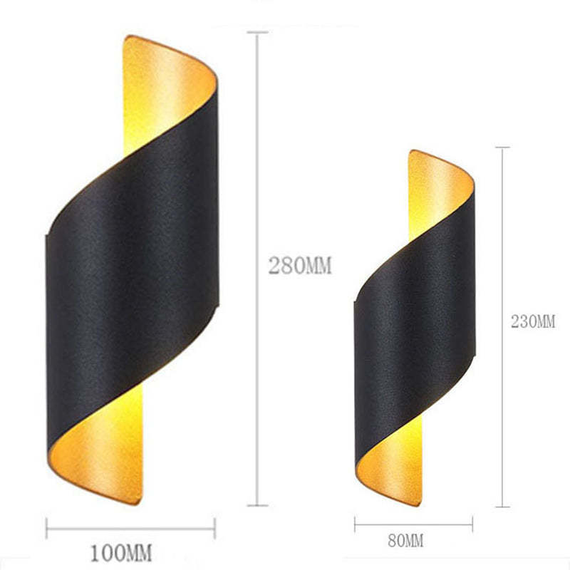 Wall-light size graphic labelled 280 × 100 mm and 230 × 80 mm
