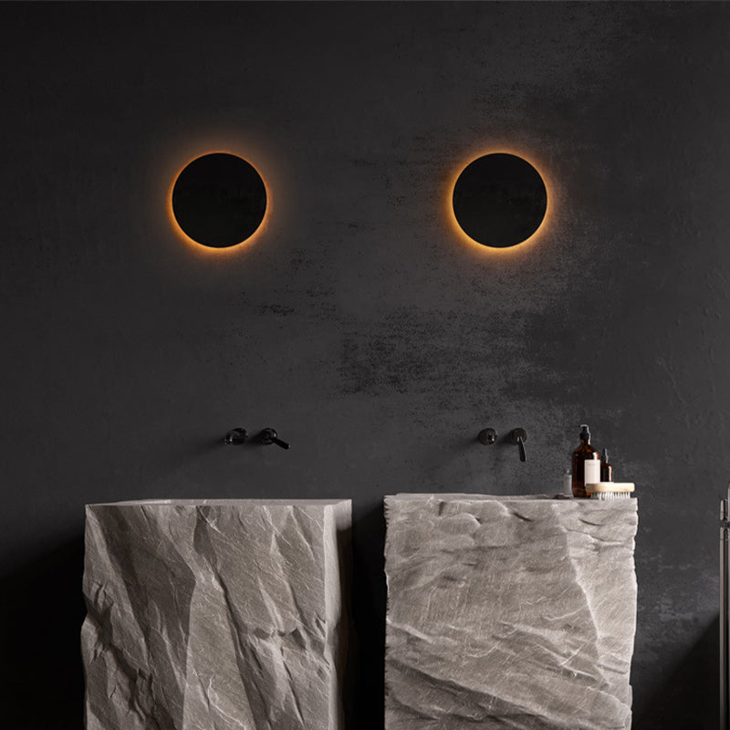 Orr Minimalist Round/Square Outdoor Wall Lamp LED Black/White - Cueteks