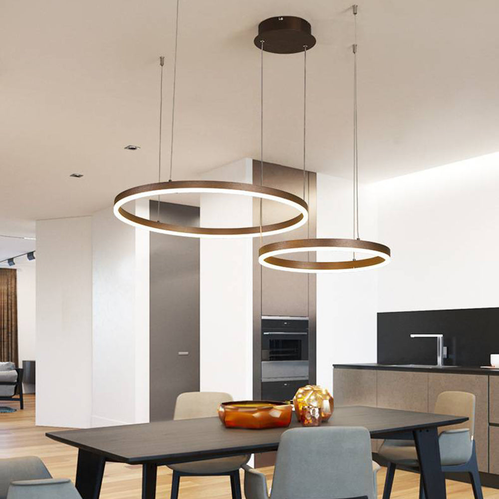 Arisha Modern Pendant Light Tir-Circle Black/Gold/Coffee Metal - Cueteks