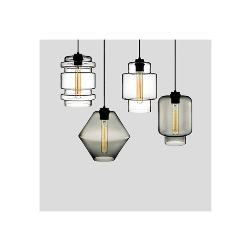 Zaid geometric glass pendant light