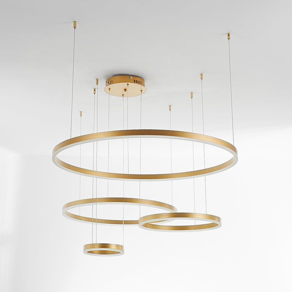 Arisha Modern Pendant Light Tir-Circle Black/Gold/Coffee Metal - Cueteks