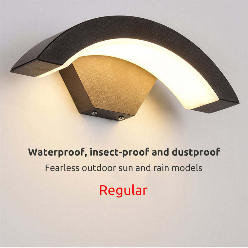 Steady arc wall lamp in the outdoor-use illustration