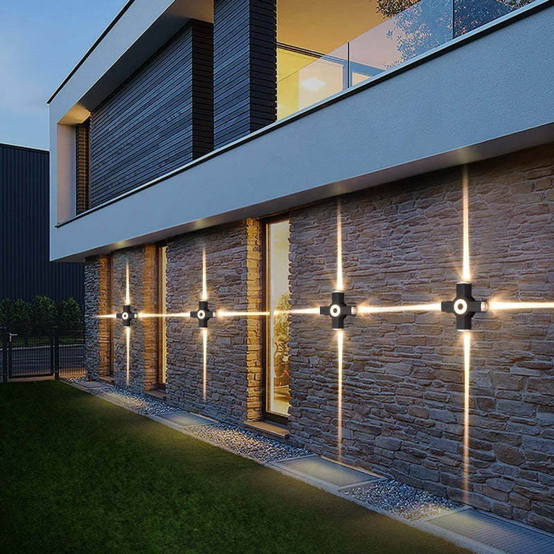 Orr Modern Waterproof Minimalist Cross Outdoor Wall Light Garden/Corridor - Cueteks