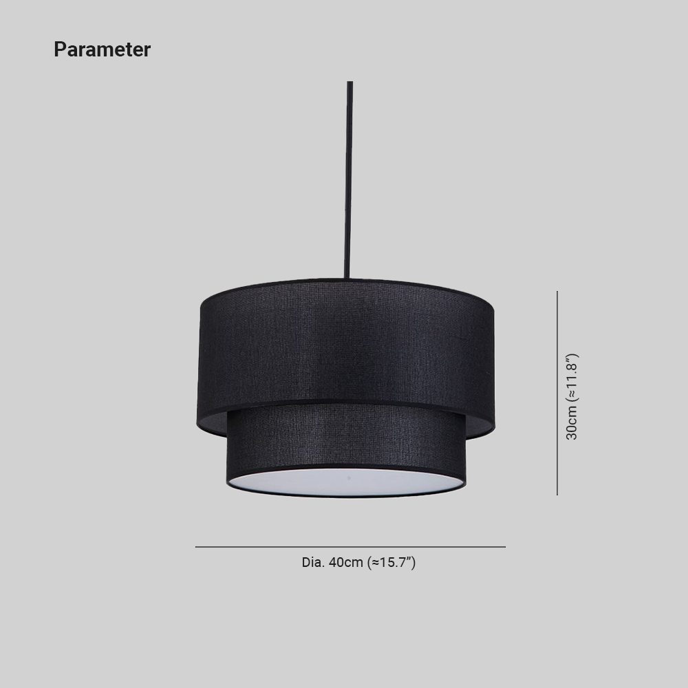 Renee dimension diagram labels a 40 cm shade diameter and 30 cm combined shade height.