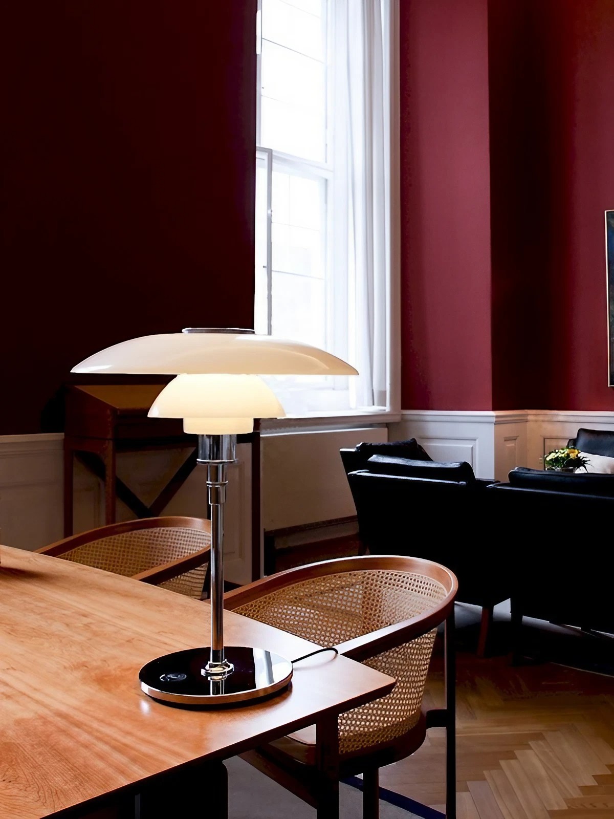 Contemporary Danish Disc Metal Table Lamp for Bedroom - Cueteks