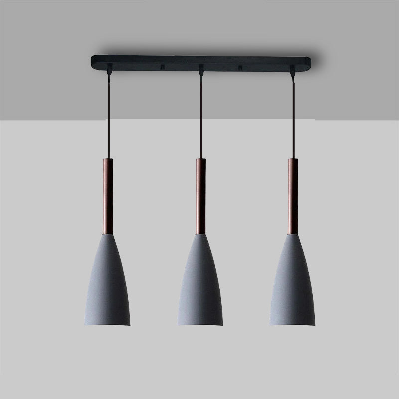 Morandi Kitchen Island Pendant Light Cluster, Wood/Metal - Cueteks