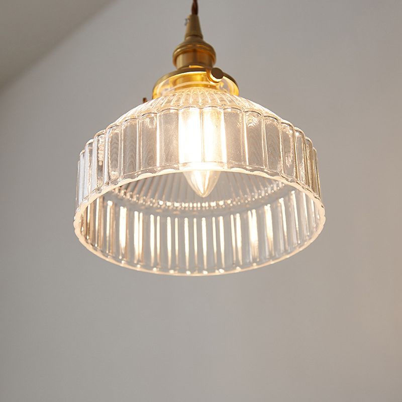 Underside view of the Cairns open glass dome and pictured bulb
