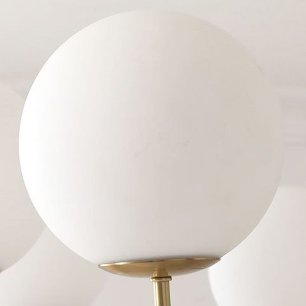 Valentina Modern Ball Bubble Metal/Glass Chandelier, Gold - Cueteks