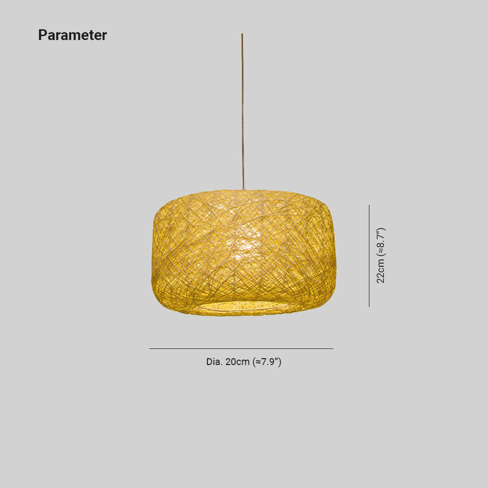 Eight inch woven shade chart with 20 cm diameter and 22 cm height