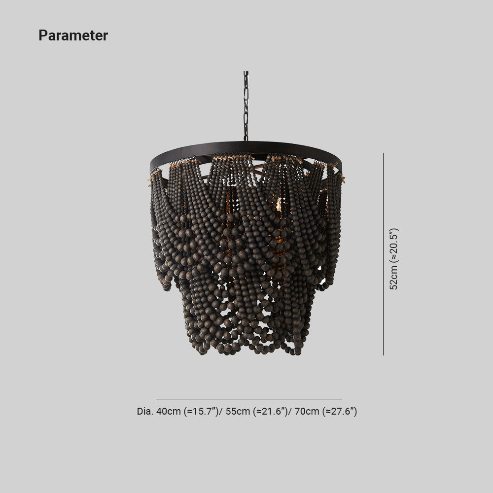 Alessio bead-body drawing with 52 cm height and three rim diameters