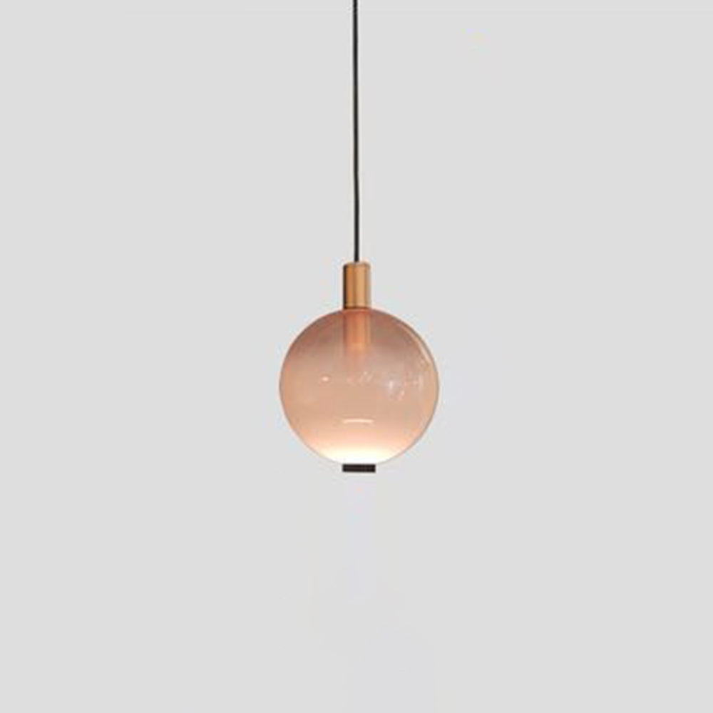 Pink option of Valentina glass globe pendant