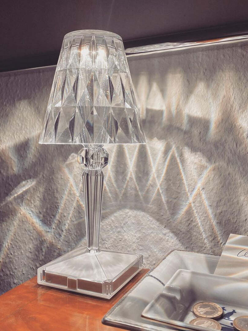 Sparkle Acrylic Battery Table Lamp for Ambiance - Cueteks