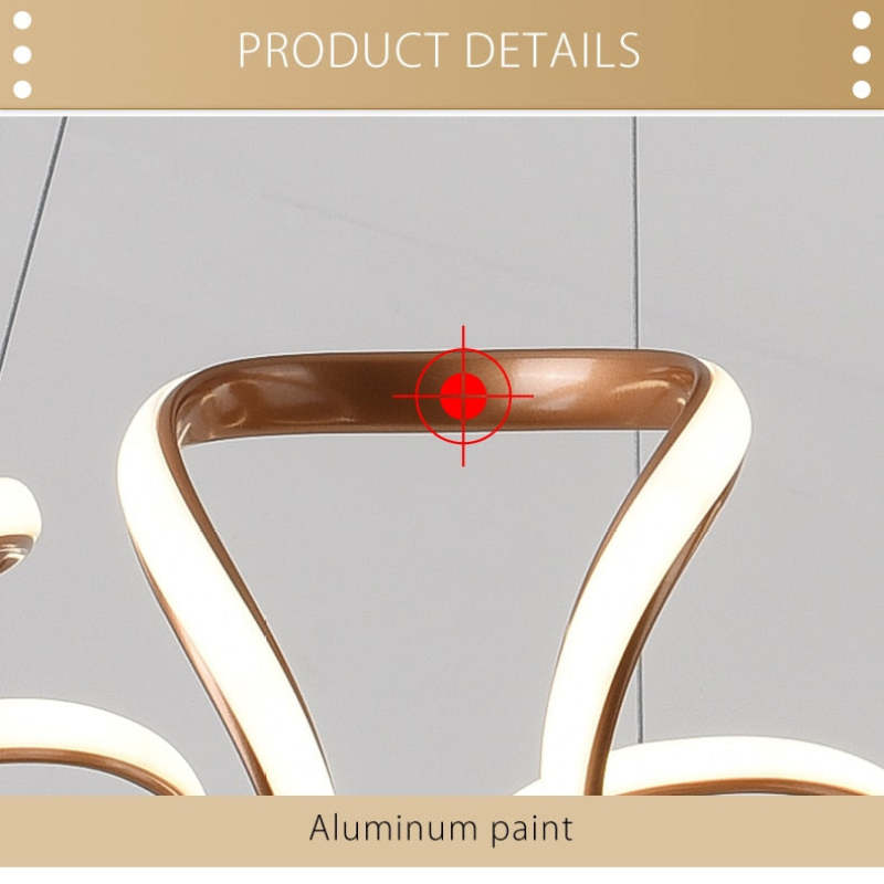 Gold-toned metal ribbon detail labelled aluminum paint