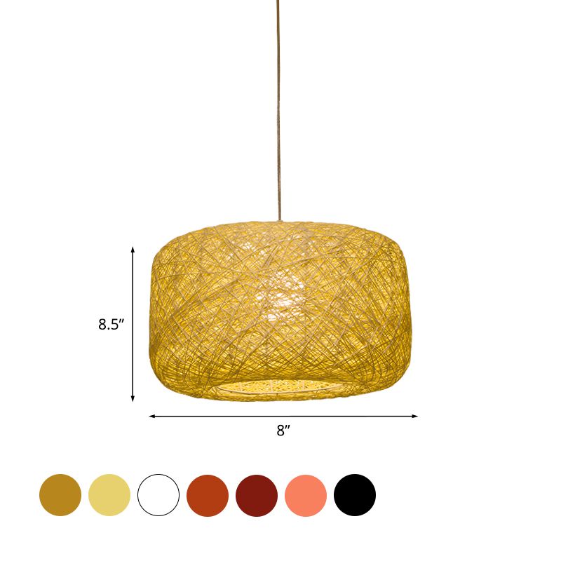 Eight inch drum shade drawing with seven colour circles