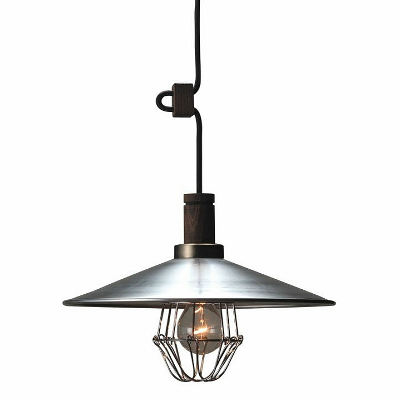Alessio broad metal shade pendant with a visible loop on the suspension