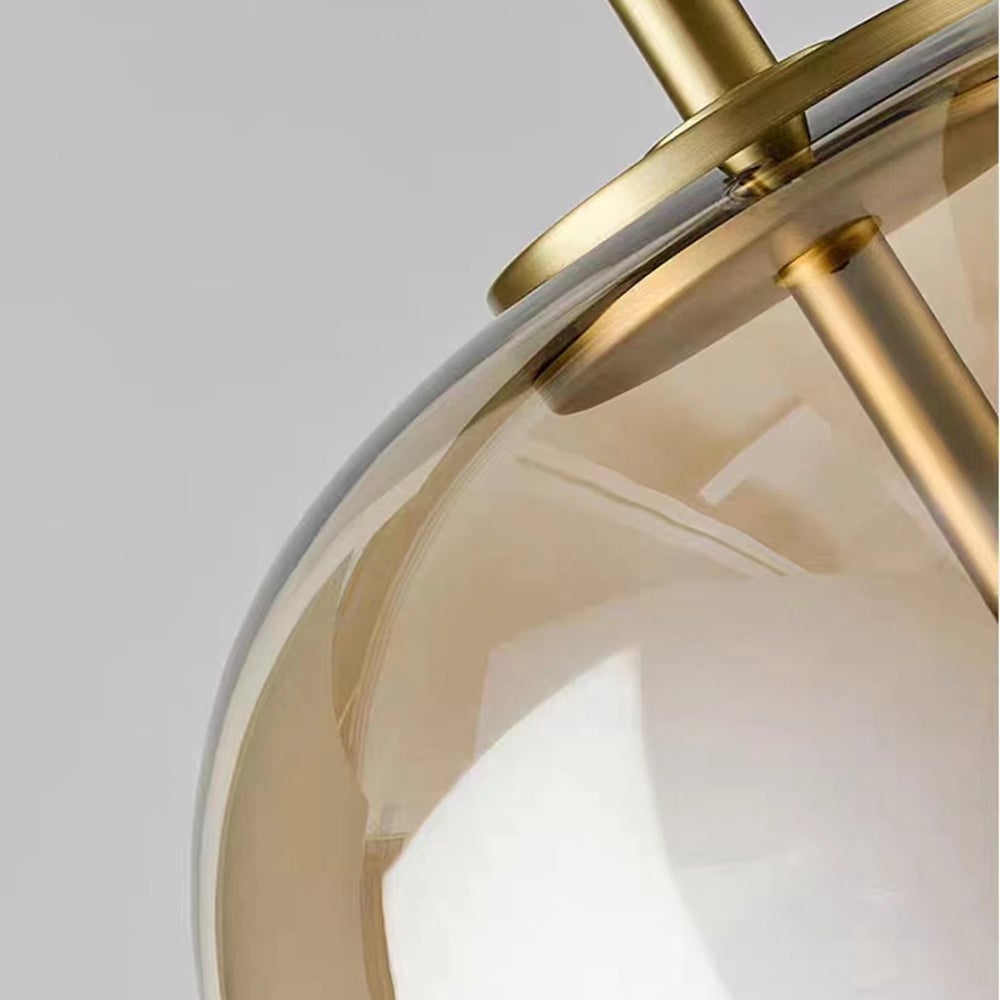 Close view of the Hailie glass rim and gold-coloured central fitting
