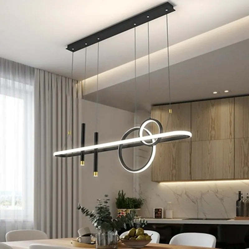 Black Madina switch-control option above a kitchen island