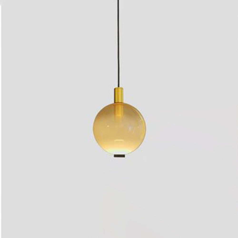 Yellow option of Valentina glass globe pendant