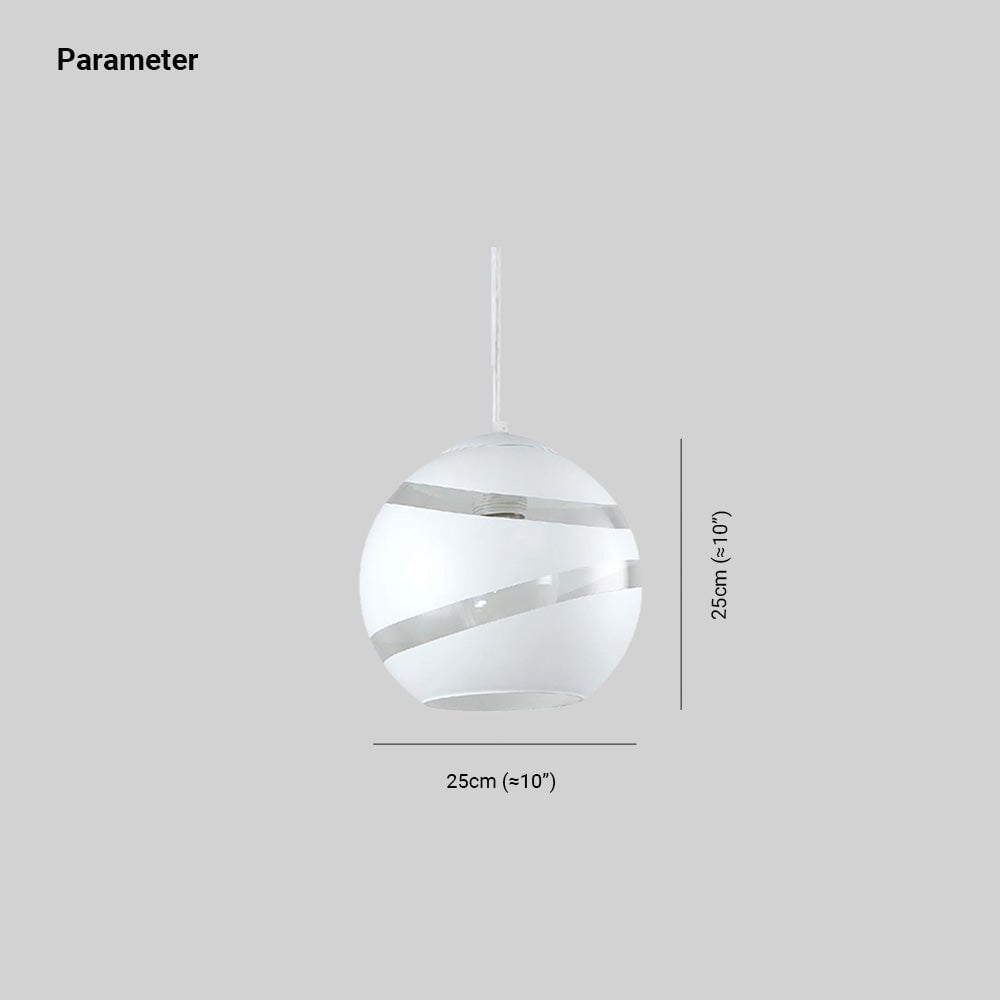 Valentina globe diagram showing 25 cm width and 25 cm body height