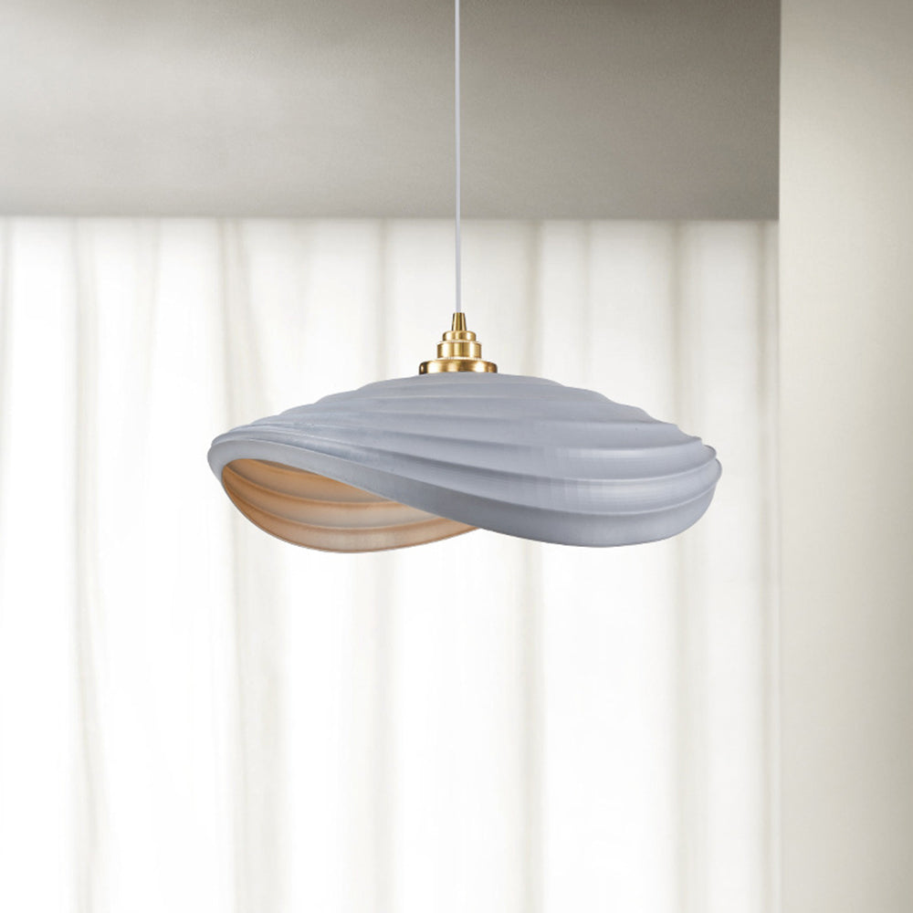 Renée Wabi-Sabi Minimalisme Ripple Pendant Light, Resin&Metal - Cueteks