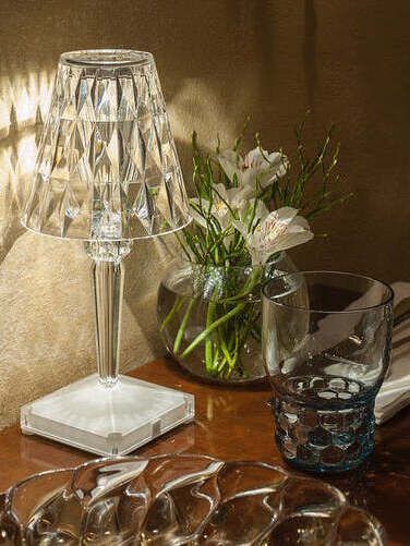 Sparkle Acrylic Battery Table Lamp for Ambiance - Cueteks