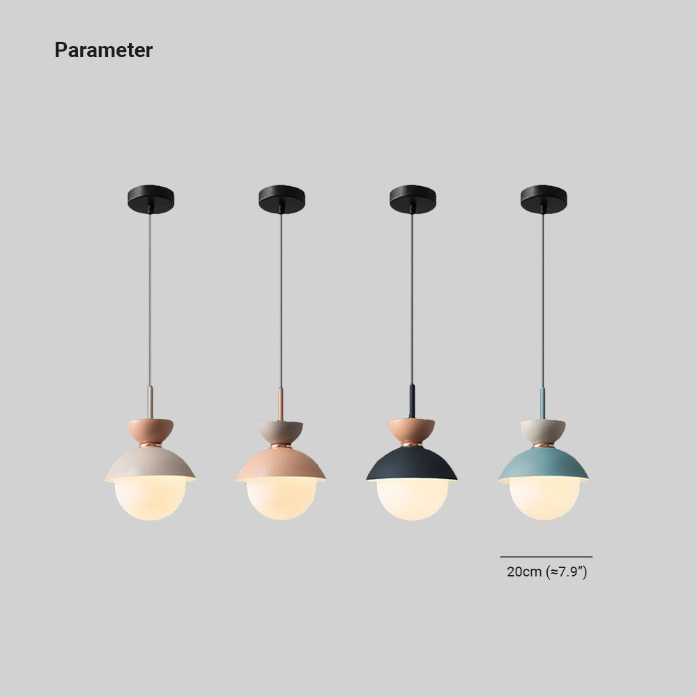 Morandi four-colour pendant diagram with 20 cm width label