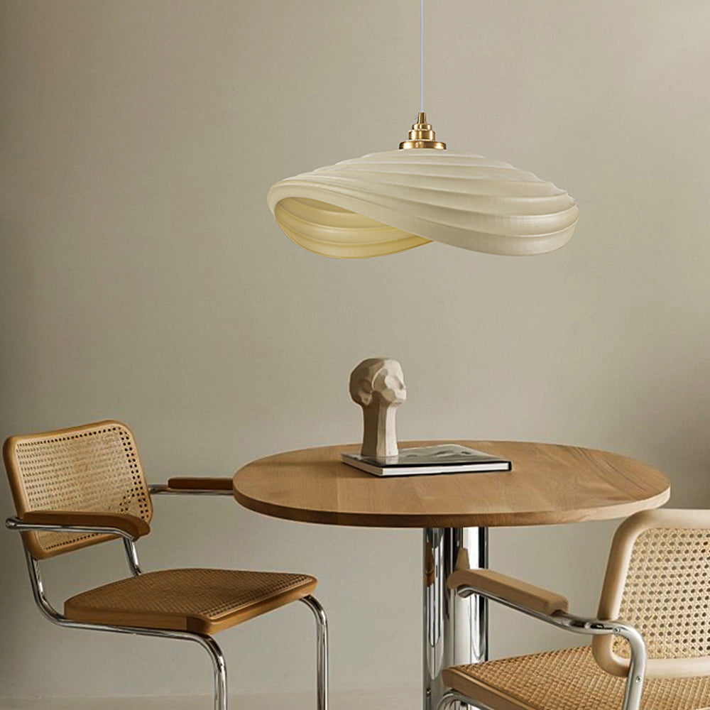 Renée Wabi-Sabi Minimalisme Ripple Pendant Light, Resin&Metal - Cueteks