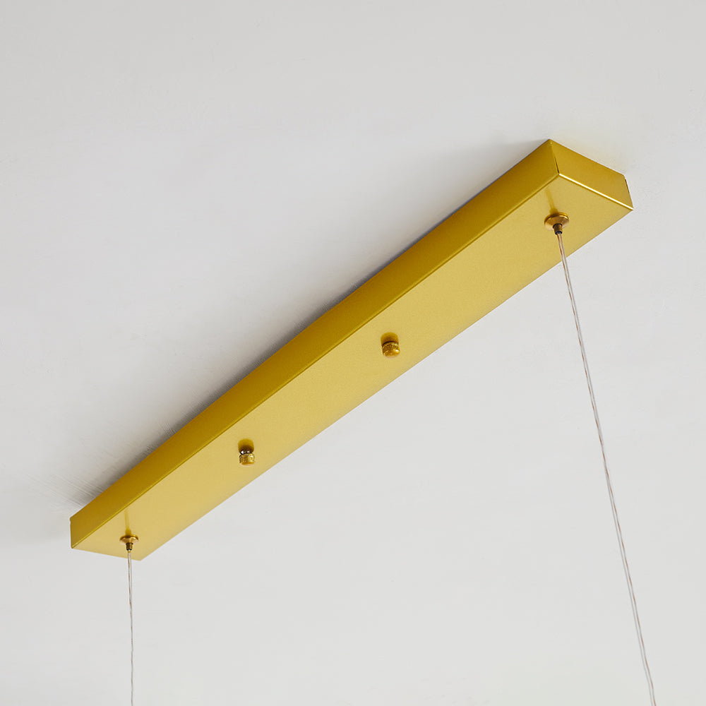 Gold rectangular ceiling canopy with two suspension cords