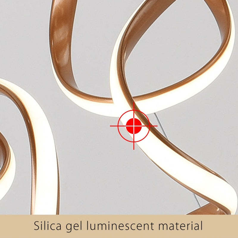 Close view of illuminated silicone edge on curved ribbon