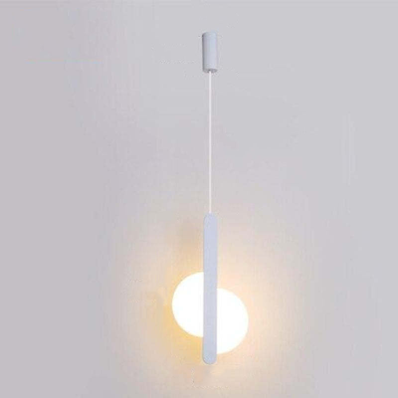 White bar overlapping glowing round light