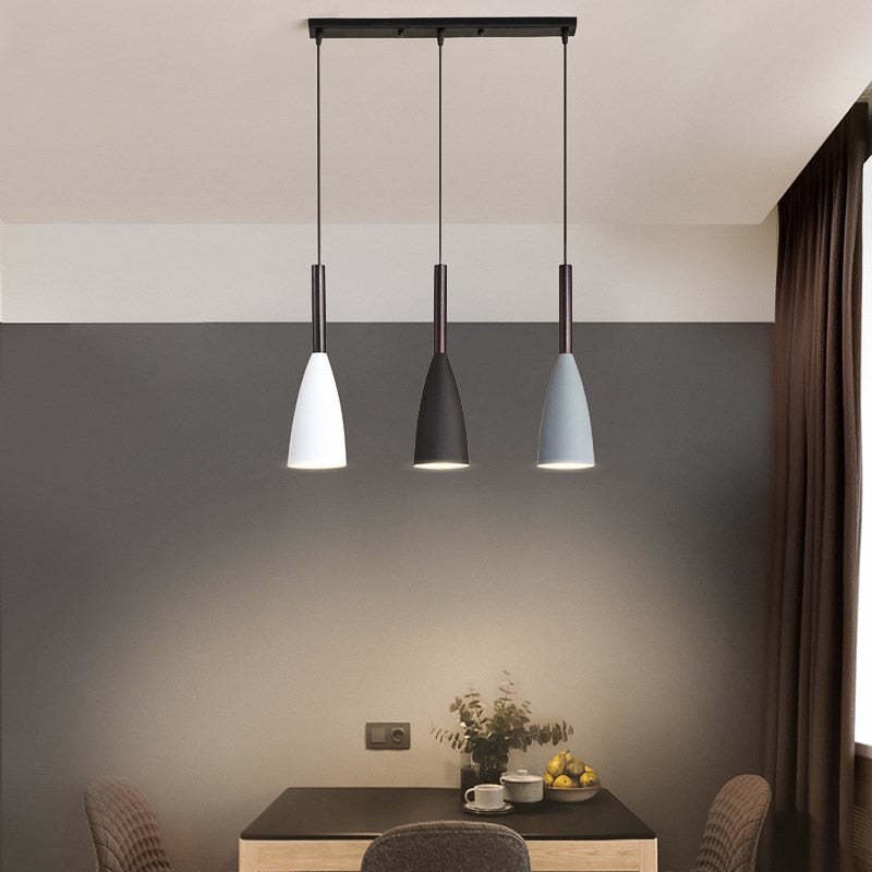 Morandi Kitchen Island Pendant Light Cluster, Wood/Metal - Cueteks