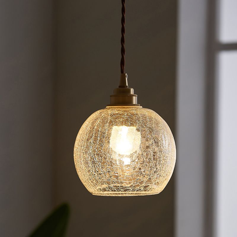 Hailie Style C rounded glass pendant with a flatter lower edge
