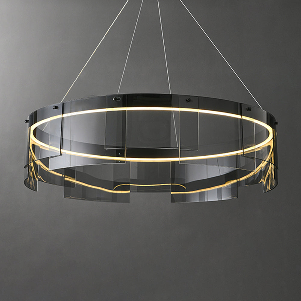 Lit ring close-up showing a bright inner circle through overlapping smoky-looking rectangular panels