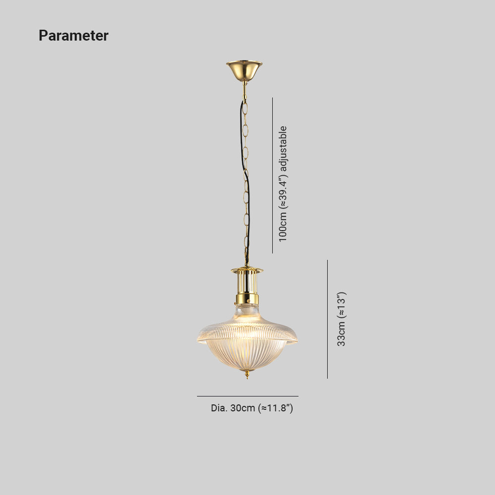 Alessio size diagram showing 30 cm diameter, 33 cm fixture height and 100 cm adjustable suspension