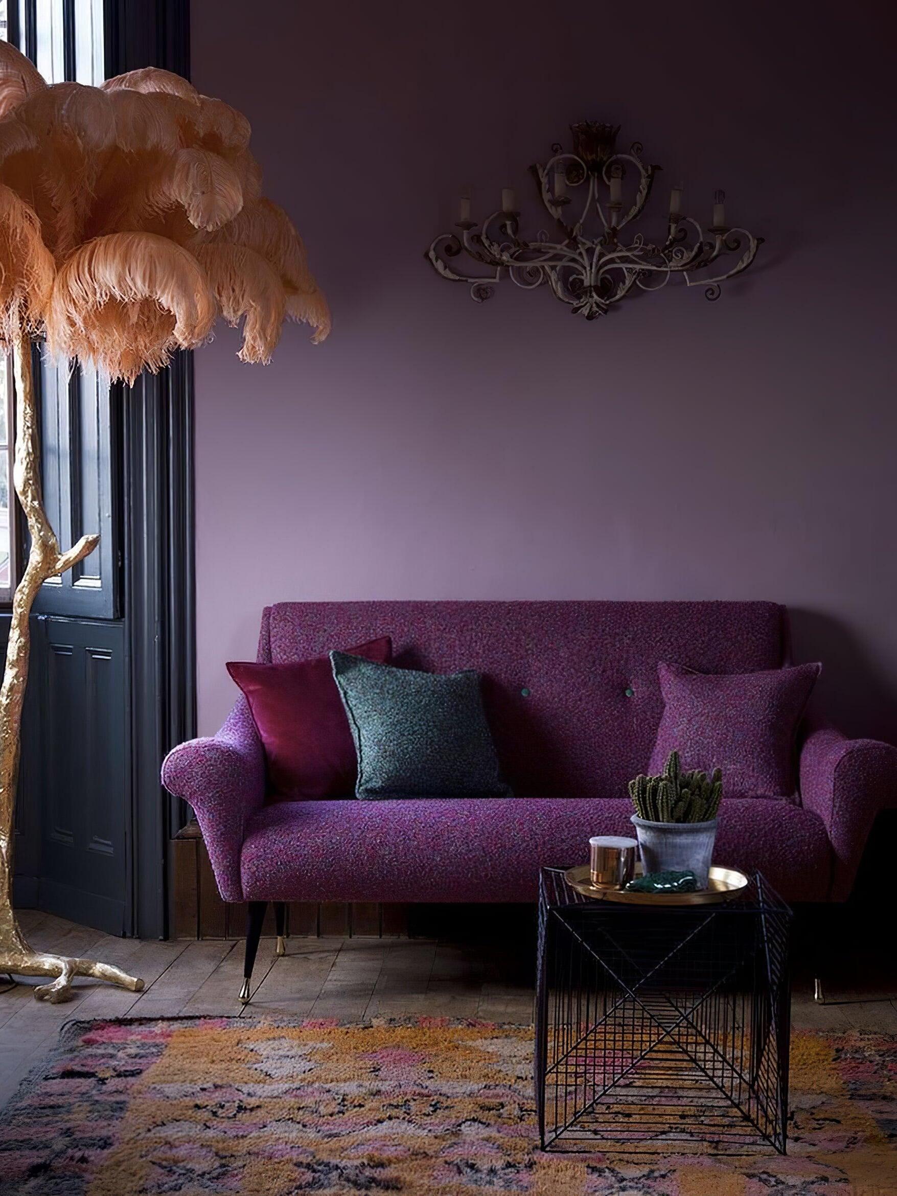 Ostrich Feather Resin Floor Light - Cueteks