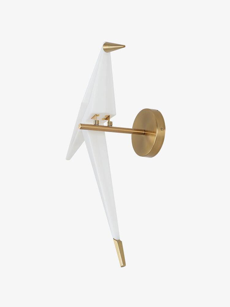 Modern Metal Perching Bird Wall Lamp For Bedroom - Cueteks