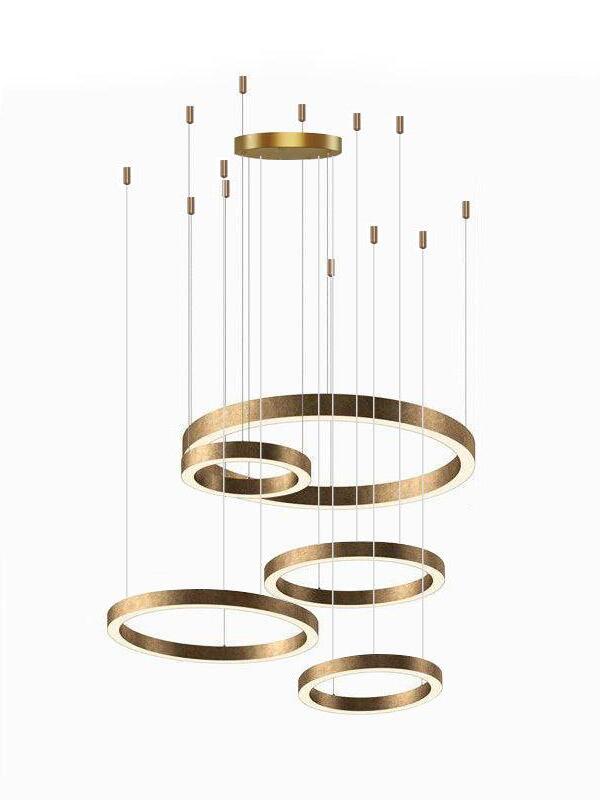 Classic Metal Circular Ring Mahlu Chandelier - Cueteks