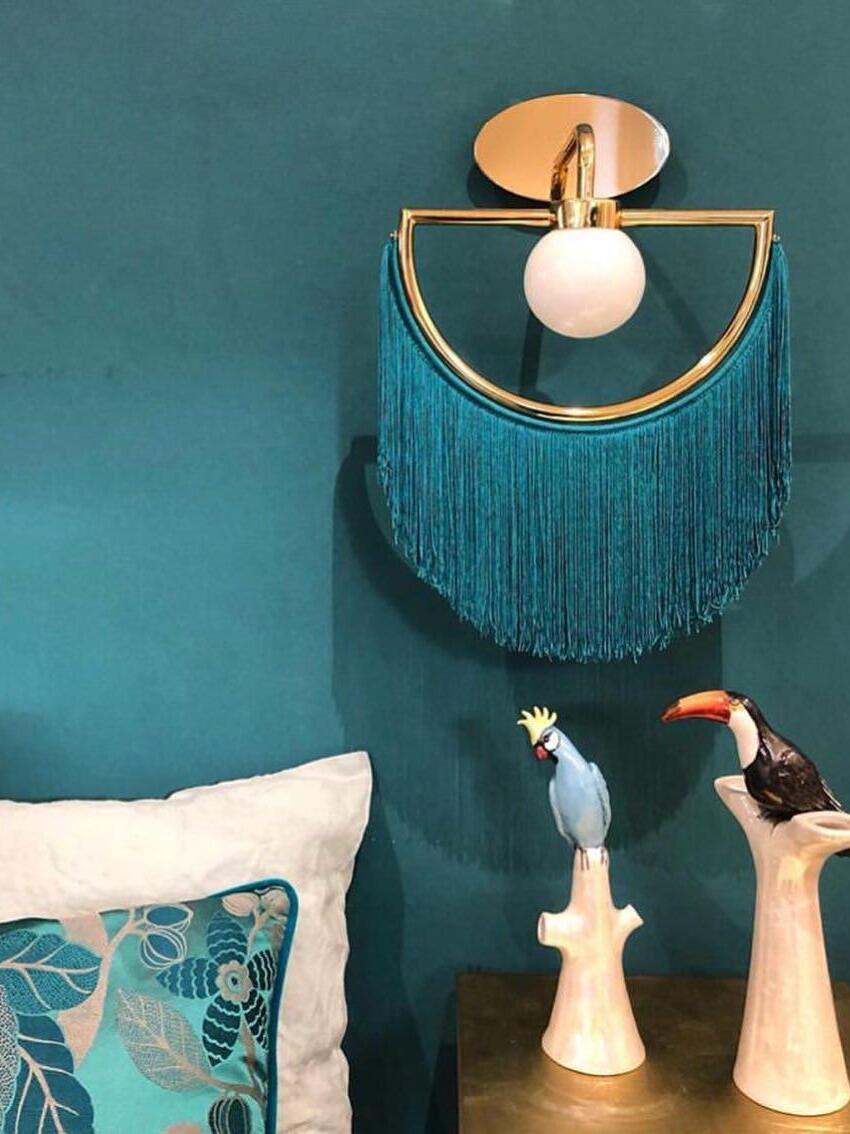 Exquisite Wink Tassel Glass Ball Wall Lamp - Cueteks