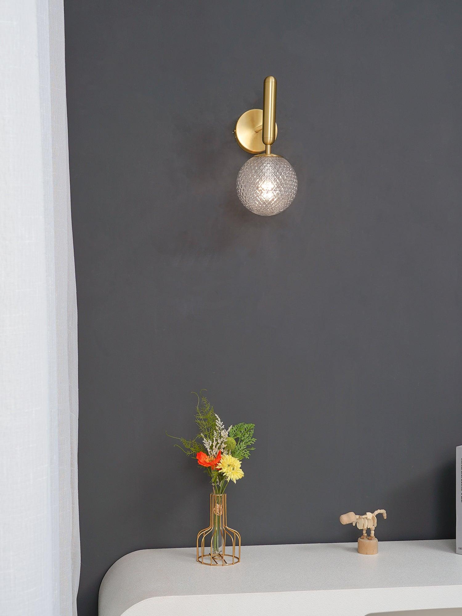 Luxury Miira Glass Ball Bedroom Wall Light - Cueteks