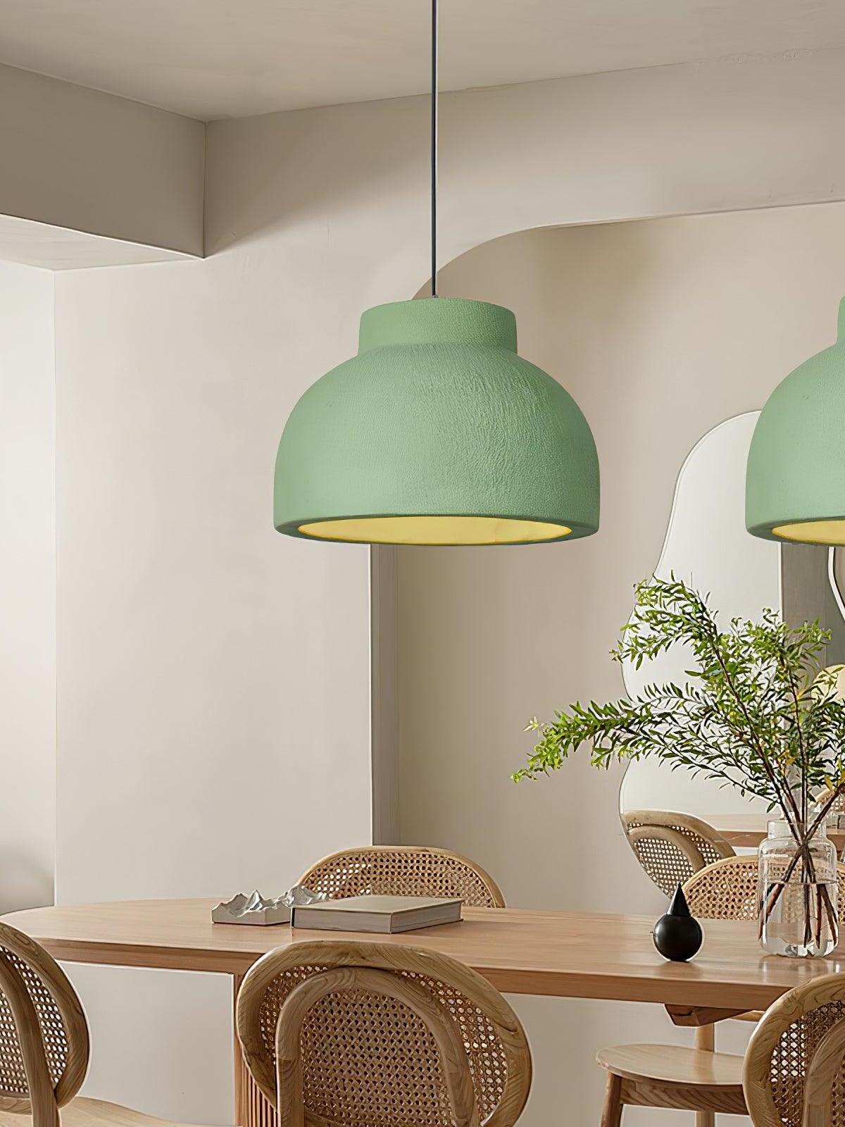 Rustic Macaroon Grain Bowl Shape Pendant Lamp - Cueteks