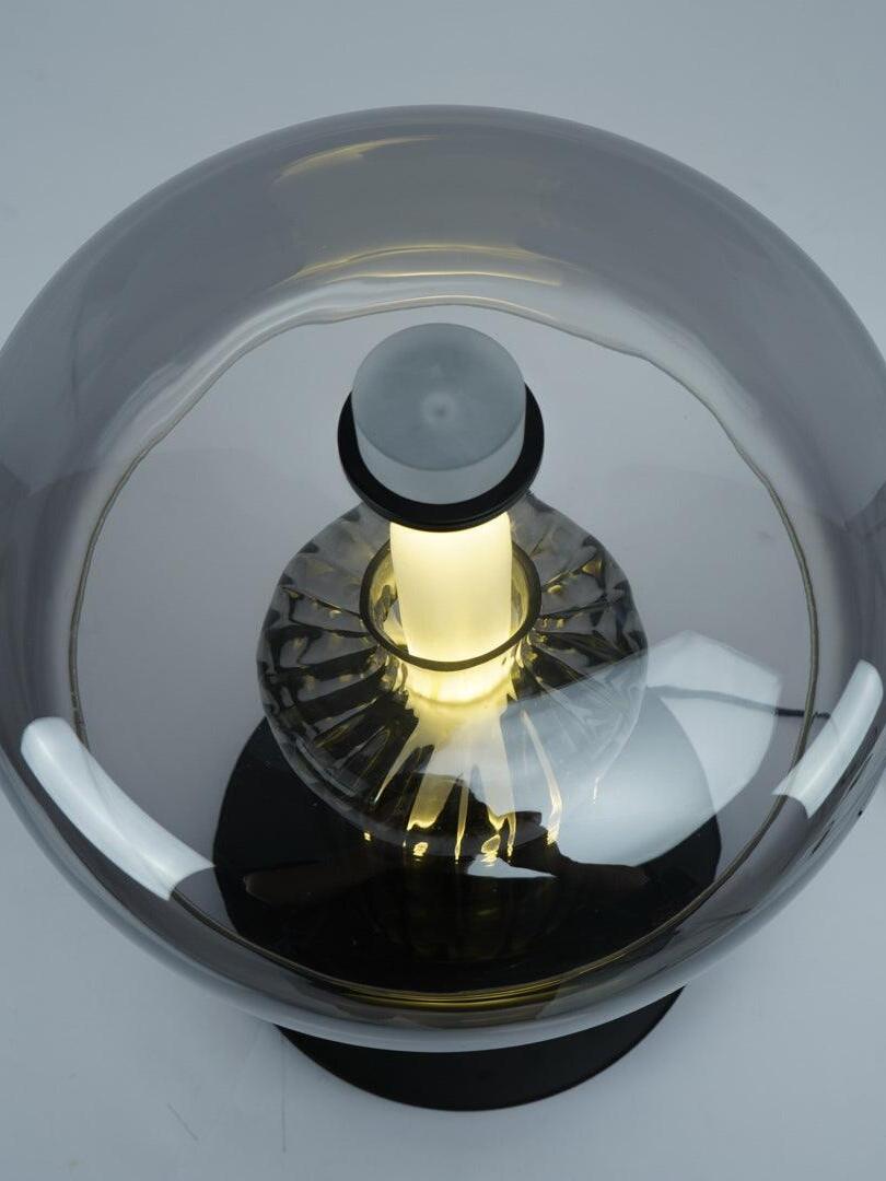 Modern Rapanui Geometric Glass Table Lamp - Cueteks