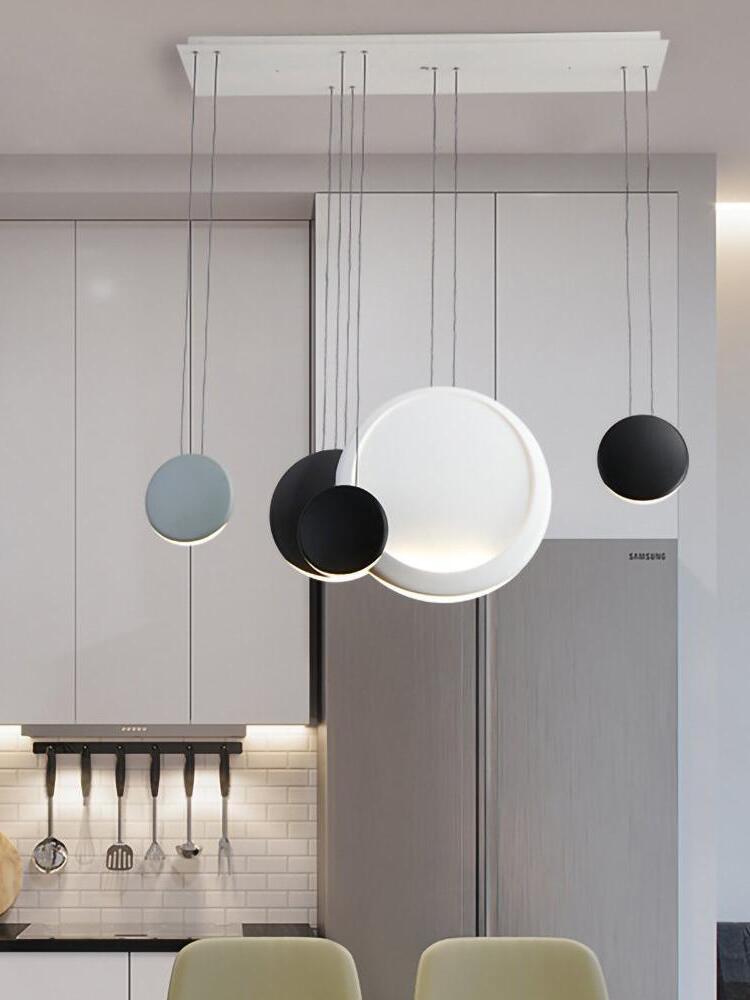 Resin Cosmos Multicolor Disc Pendant Light - Cueteks