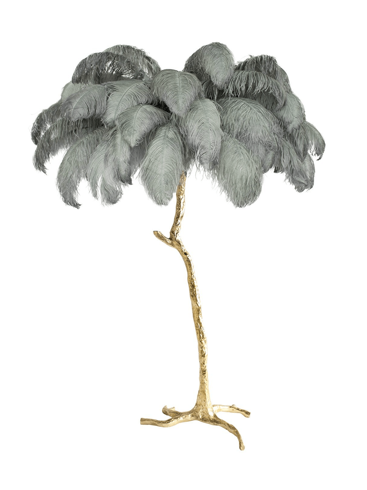 Ostrich Feather Resin Floor Light - Cueteks