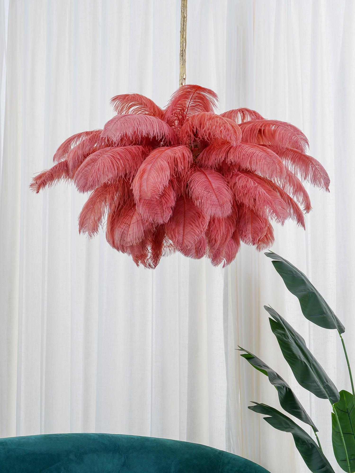 Ostrich Feather Chandeliers - Cueteks